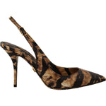 Dolce & Gabbana Dolce & Gabbana Tiger Pattern Slingback Heels Pumps LA9782- 36.5