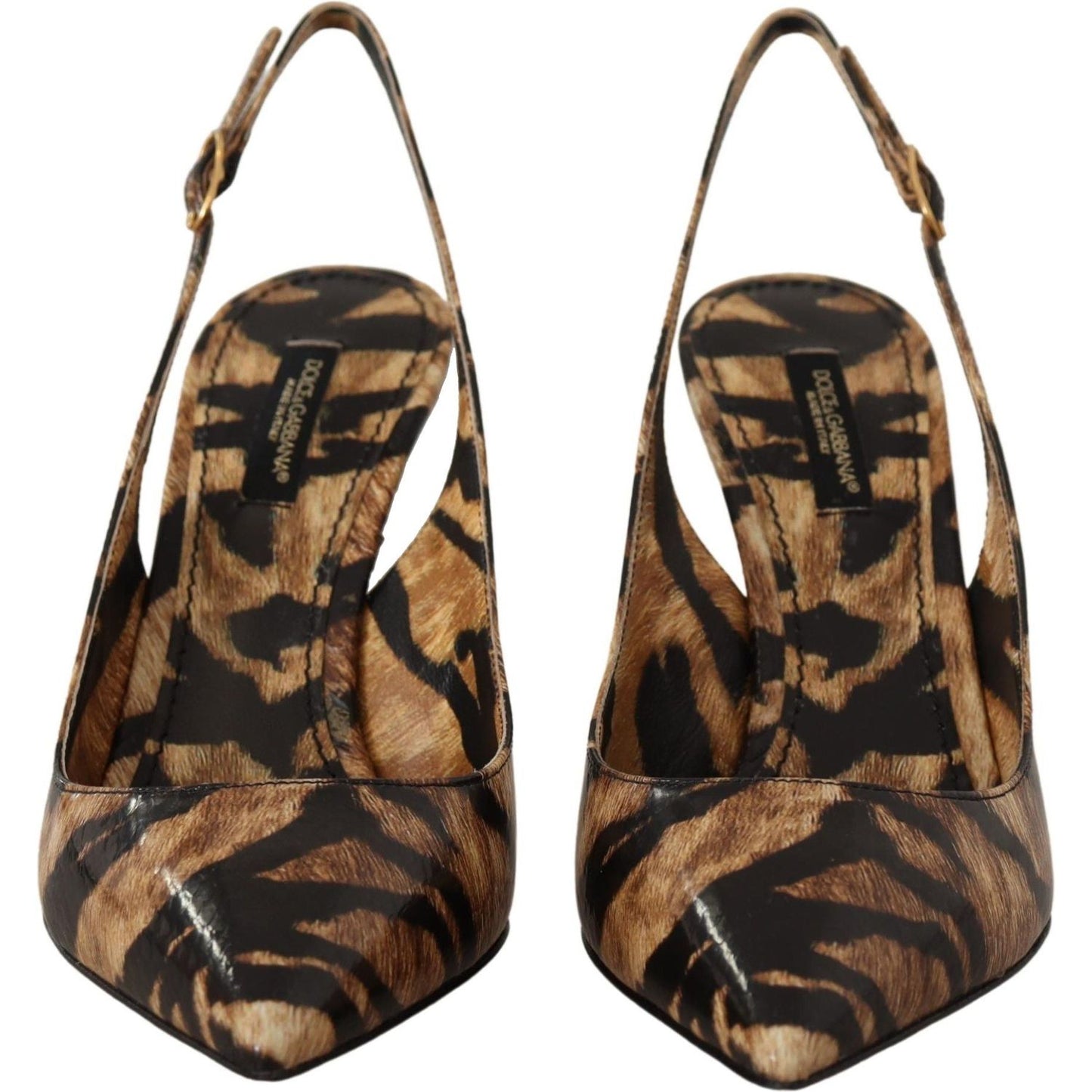 Dolce & Gabbana Dolce & Gabbana Tiger Pattern Slingback Heels Pumps LA9782- 36.5
