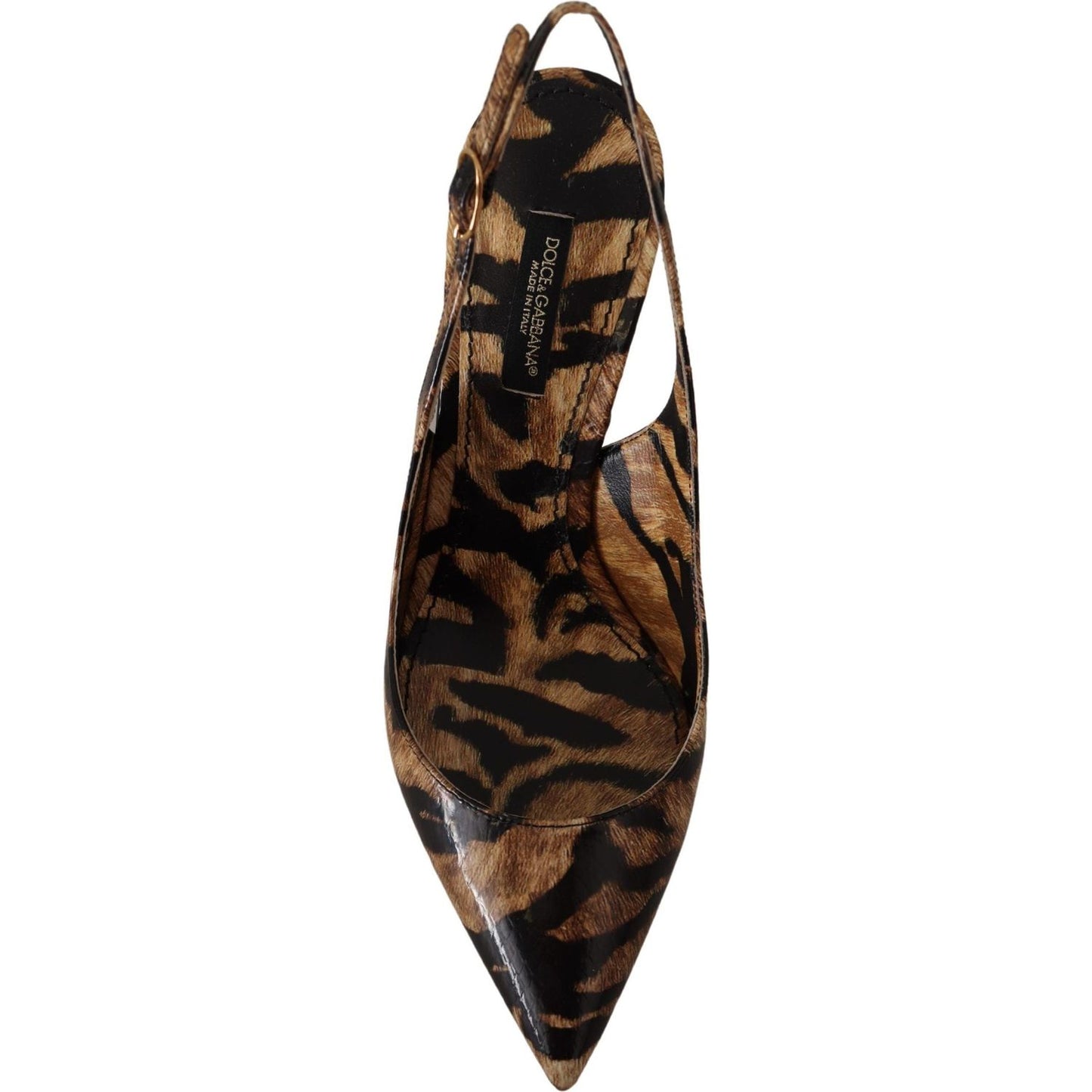 Dolce & Gabbana Dolce & Gabbana Tiger Pattern Slingback Heels Pumps LA9782- 36.5