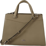 Karl Lagerfeld Enchanting Sage Green Leather Tote 8720092570404