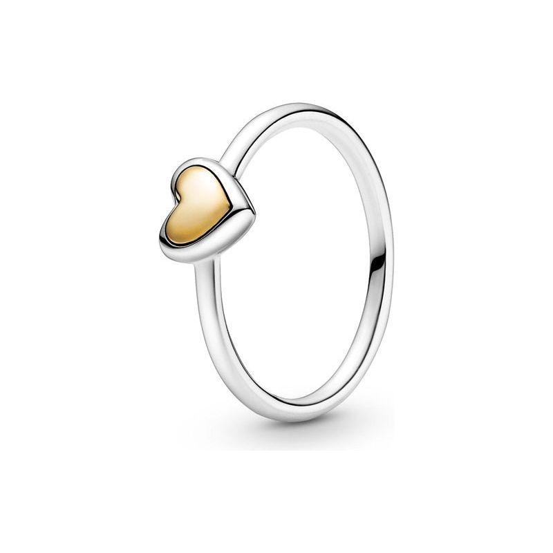 PANDORA JEWELS Mod. GOLDEN HEART - RING - Size 52