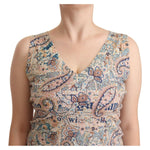 John Galliano Multicolor Cotton Sleeveless V-neck Tank Top TSH6751 - 40