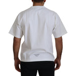 Dolce & Gabbana White Logo Print Cotton Crewneck T-shirt TSH83098- 46