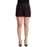BENCIVENGA Multicolor Checkered Mid Waist Folded Hem Shorts SKI1694# - 46
