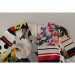 Dolce & Gabbana Multicolor Charmeuse Floral Sheath Jaquard Pachwork Dress DR28700- 36
