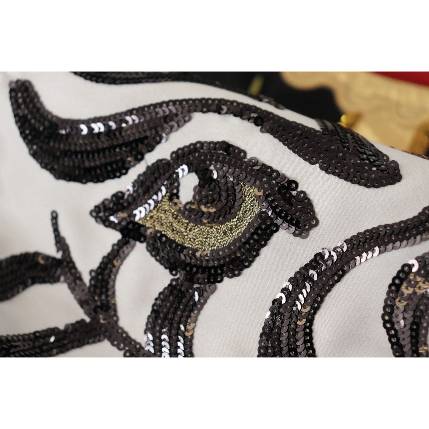Dolce & Gabbana Black Love Clock Sequined Piano Skirt SKI1825- 38