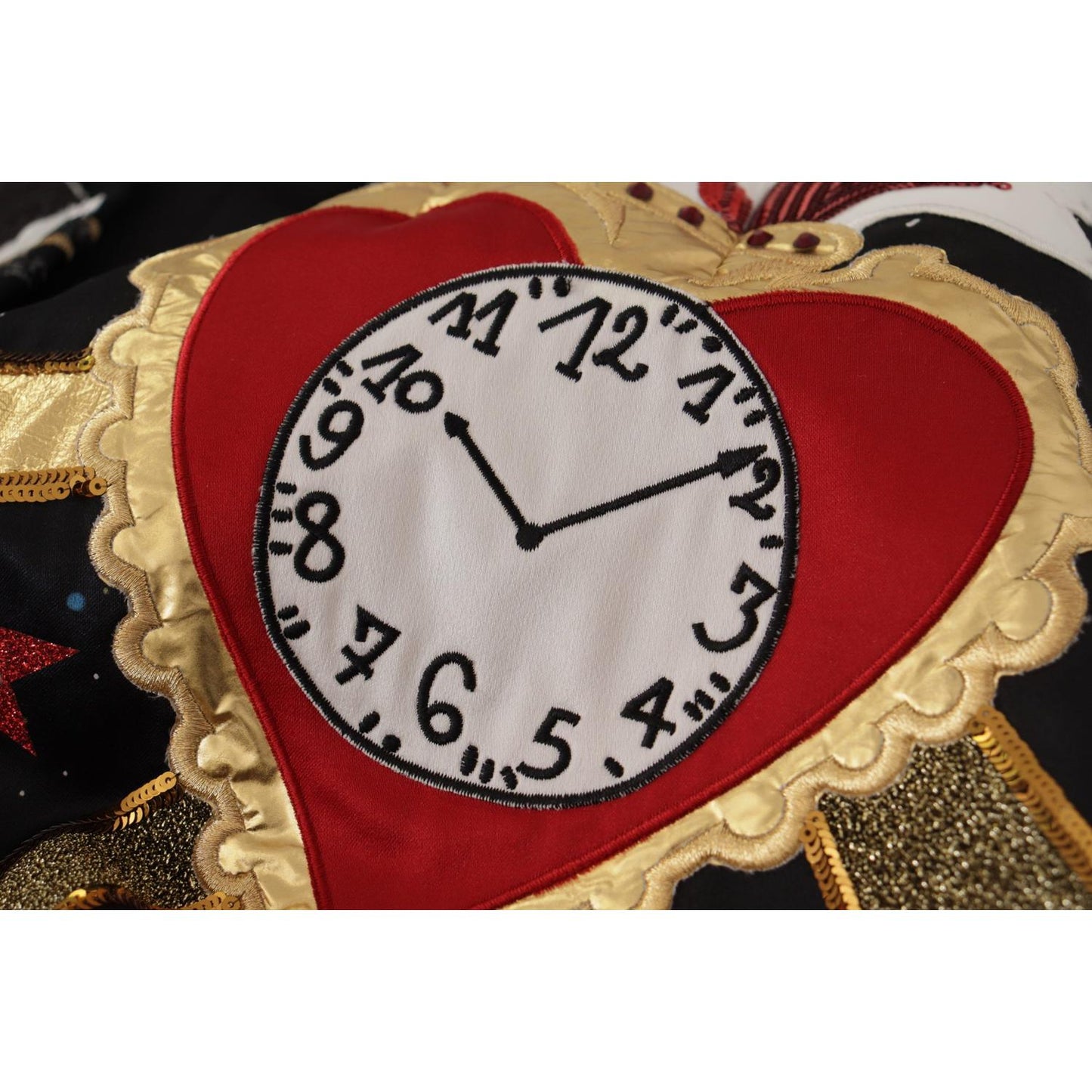 Dolce & Gabbana Black Love Clock Sequined Piano Skirt SKI1825- 38
