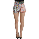 Dolce & Gabbana Multicolor High Waist Hot Pants Shorts SKI1830- 38