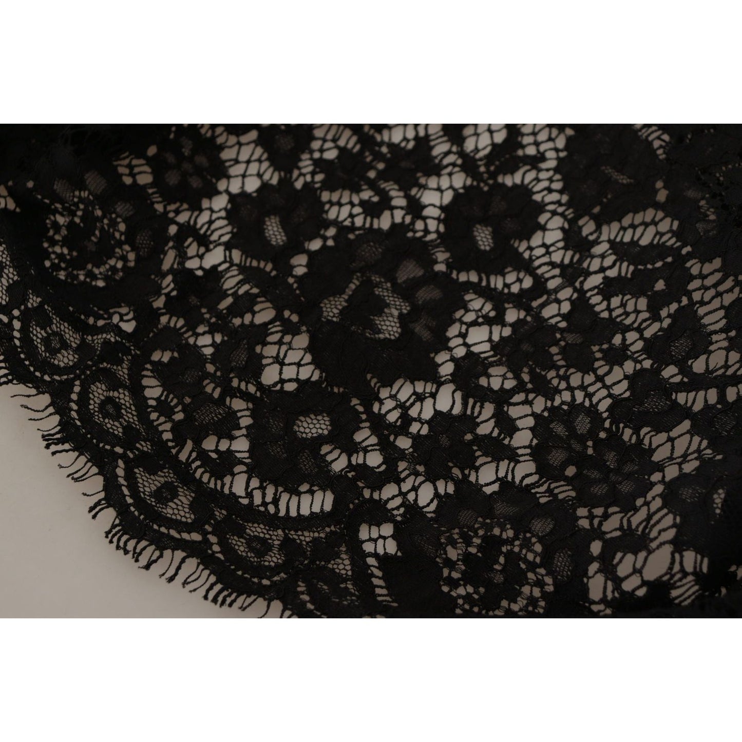 Dolce & Gabbana Black Floral Lace Pullover Sicily Blouse TSH7874- 40