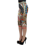 Dolce & Gabbana Multicolor Majolica Sicily Silk Pants SIG32521-1