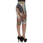 Dolce & Gabbana Multicolor Majolica Sicily Silk Pants SIG32521-1