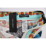 Dolce & Gabbana Multicolor Majolica Sicily Silk Pants SIG32521-1