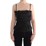Exte Black Tank Party Evening Top Blouse SIG30859-1