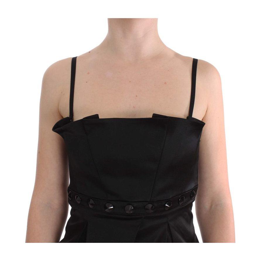 Exte Black Tank Party Evening Top Blouse SIG30859-1