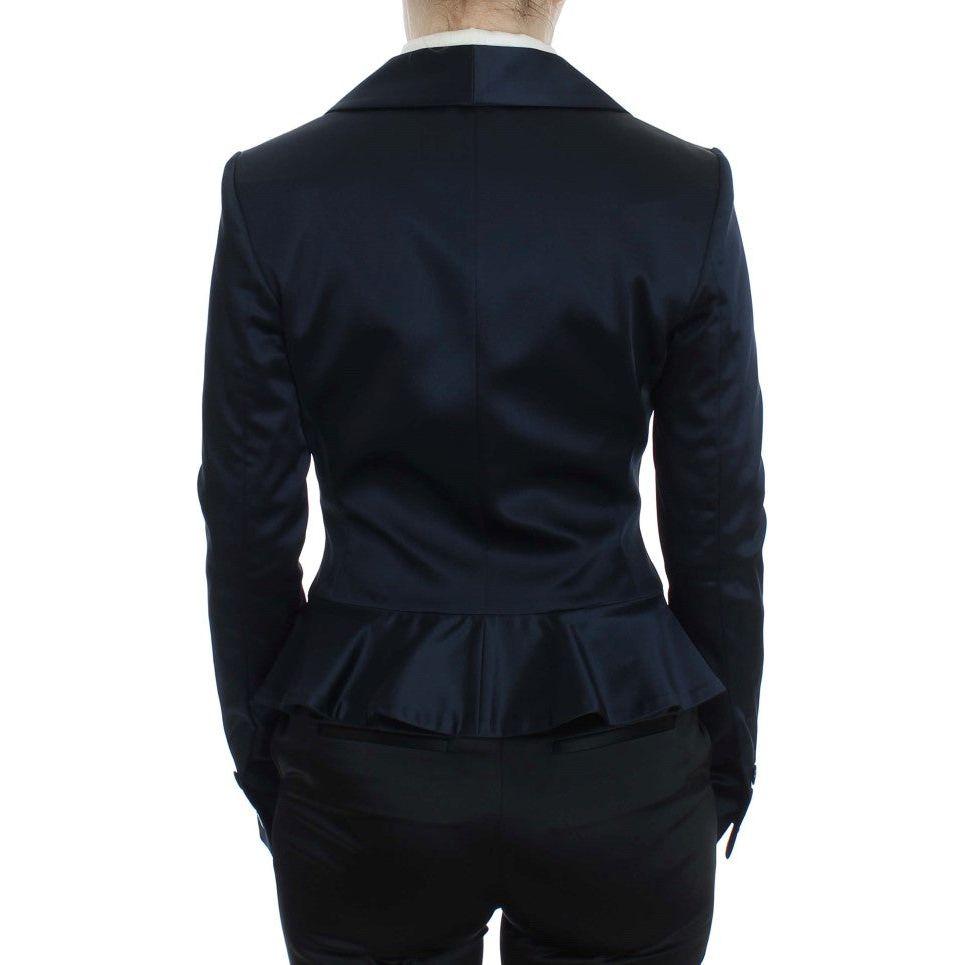 Exte Blue Three Button Single Breasted Blazer Jacket SIG30860-1