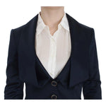 Exte Blue Three Button Single Breasted Blazer Jacket SIG30860-1
