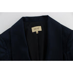 Exte Blue Three Button Single Breasted Blazer Jacket SIG30860-1