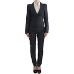 Exte Gray One Button Two Piece Suit SIG30912-1