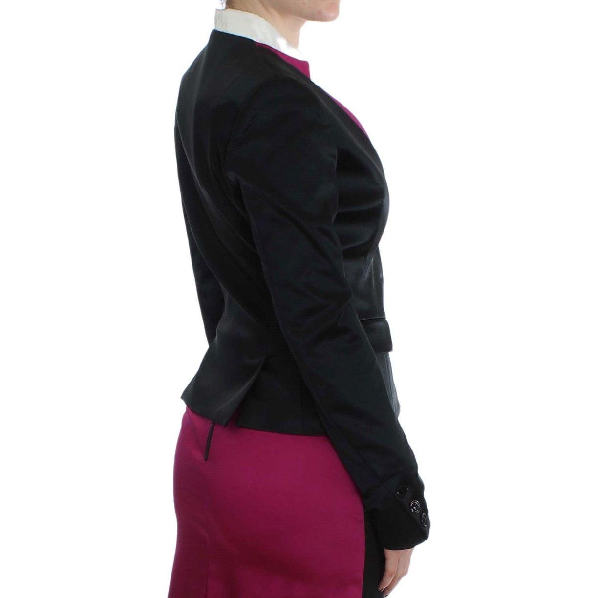 Exte Black Pink Stretch Blazer Jacket SIG32484-1