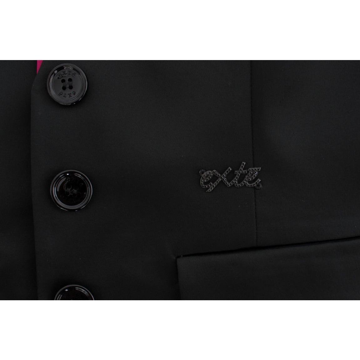 Exte Black Pink Stretch Blazer Jacket SIG32484-1