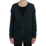 PINK MEMORIES Green Button Down Cardigan Sweater SIG32533-1