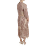 Dolce & Gabbana Elegant Pink Lace Embroidered Shift Dress DRE10065-1