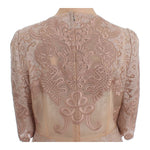 Dolce & Gabbana Elegant Pink Lace Embroidered Shift Dress DRE10065-1