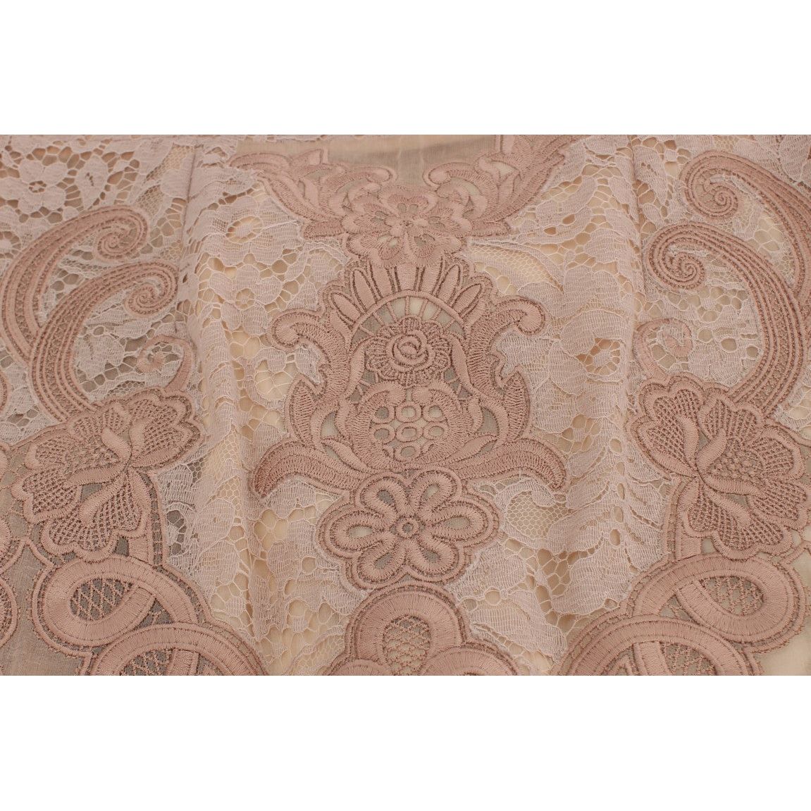 Dolce & Gabbana Elegant Pink Lace Embroidered Shift Dress DRE10065-1