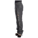 John Galliano Gray Wash Cotton Torn Straight Fit Jeans SIG30241-1