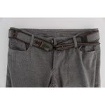 Ermanno Scervino Chic Gray Casual Cotton Pants Ermanno Scervino Dark Slate Gray