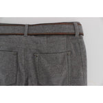 Ermanno Scervino Chic Gray Casual Cotton Pants Ermanno Scervino Dark Slate Gray