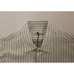 Ermanno Scervino Elegant Striped Cotton Casual Shirt Ermanno Scervino Rosy Brown