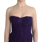 Ermanno Scervino Lingerie Purple Corset Bustier Top Floral Lace SIG11499-1