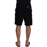 Dolce & Gabbana Black Cotton Bermuda Cargo Shorts PAN74014- 44