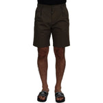 Dolce & Gabbana Elegant Green Cotton Chino Shorts Shorts Dolce & Gabbana Black