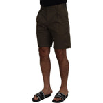 Dolce & Gabbana Elegant Green Cotton Chino Shorts Shorts Dolce & Gabbana Black