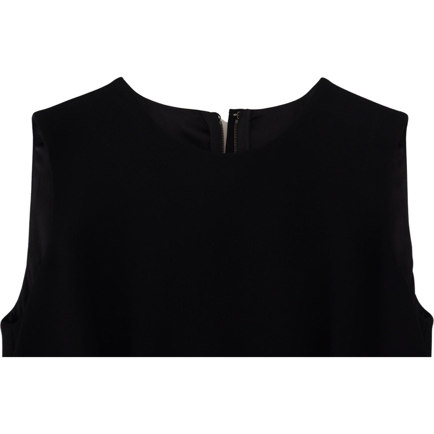 Dolce & Gabbana Black Dress Sheath Flare Viscose Dress DR28792- 40