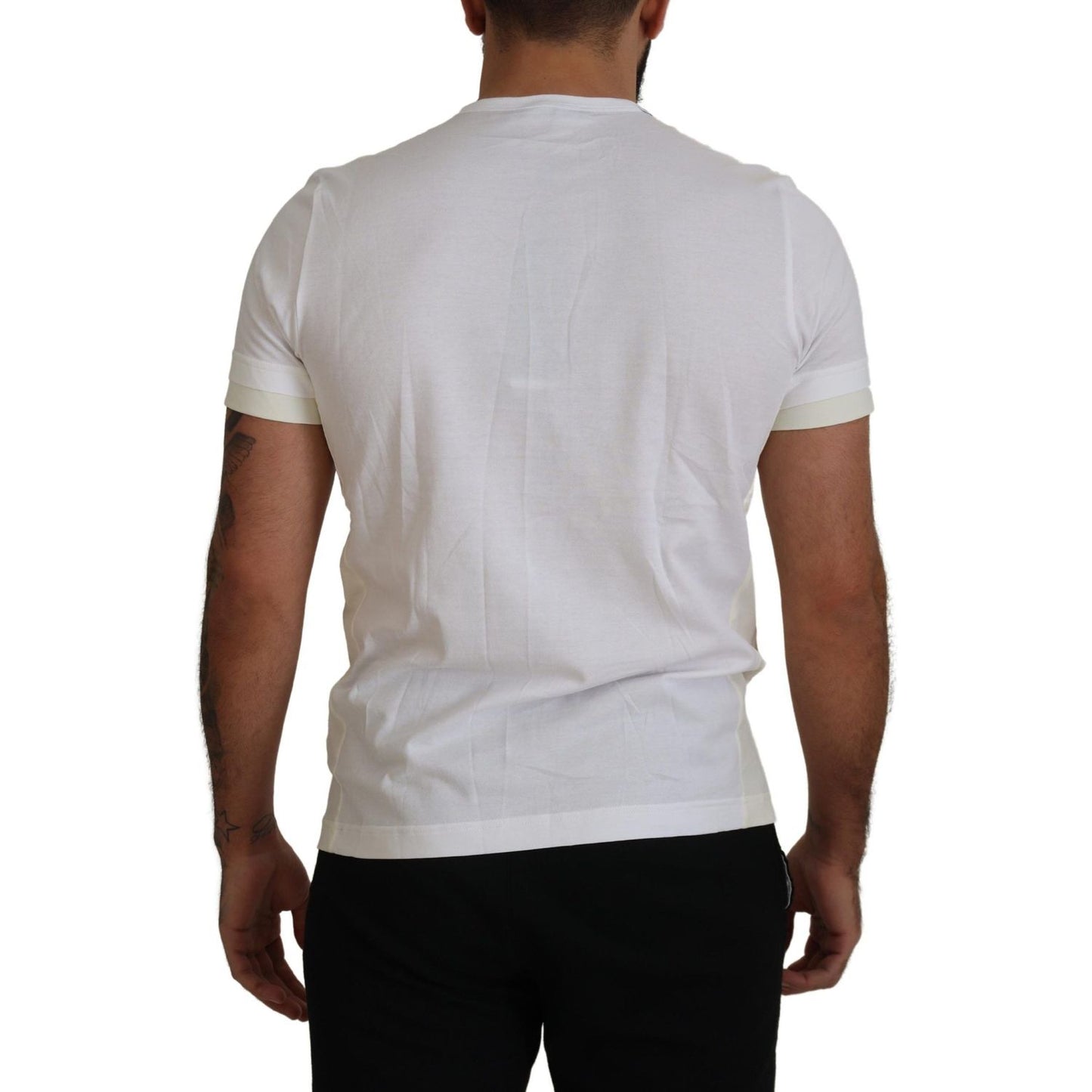 Dolce & Gabbana White Flap Pocket Short Sleeves T-shirt TSH8171- 48