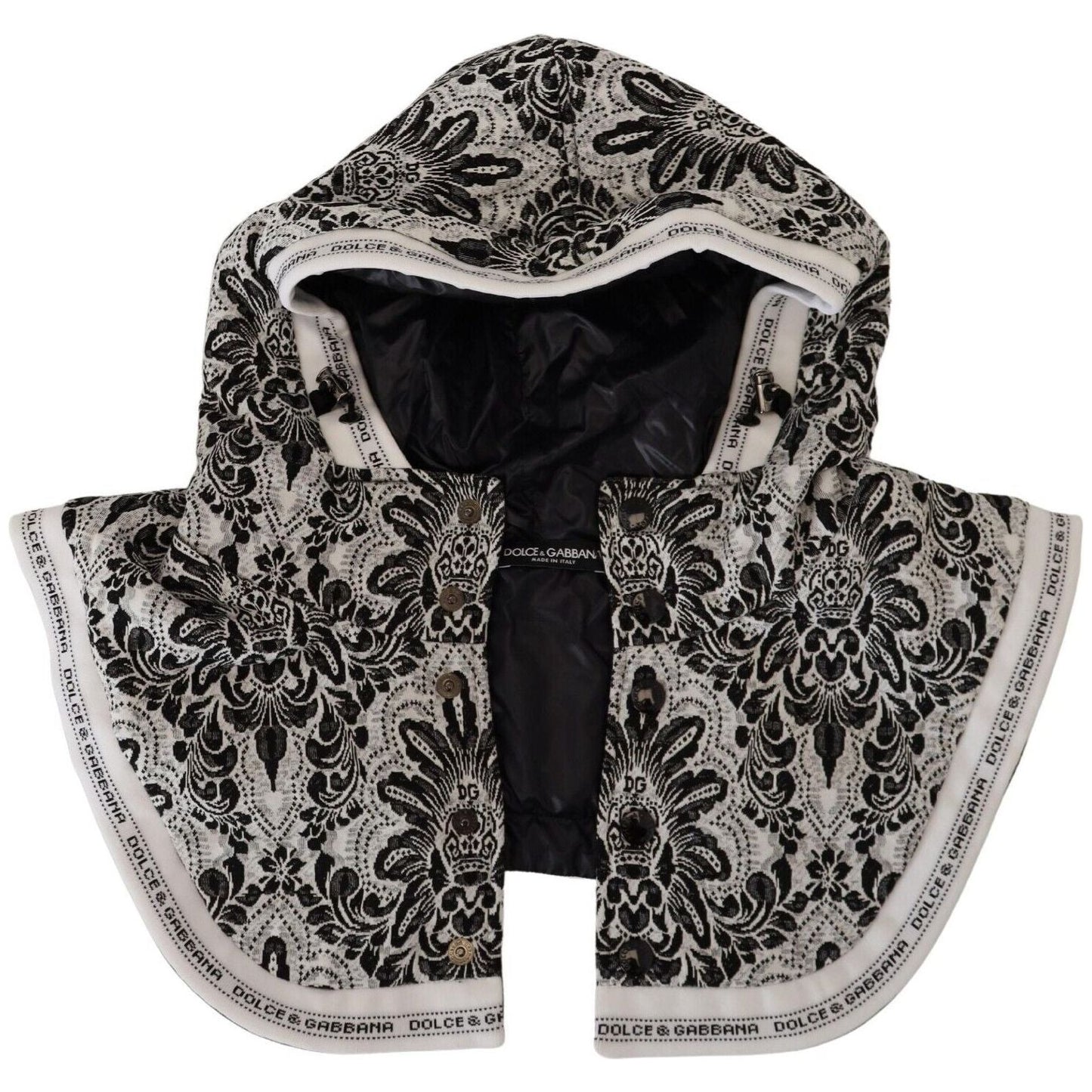Dolce & Gabbana White Floral Whole Head Wrap One Size Cotton Hat HAT9388