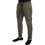 Dolce & Gabbana Elegant Green Cotton Blend Pants Dolce & Gabbana Dark Slate Gray