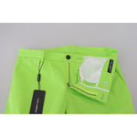 Dolce & Gabbana Light Green Cotton Skinny Men Trousers Pants PAN74389 - 48