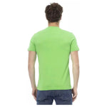 Baldinini Trend Green Cotton Men T-Shirt Baldinini Trend Dark Sea Green