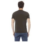 Baldinini Trend Green Cotton Men T-Shirt Baldinini Trend Dark Slate Gray