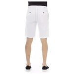 Baldinini Trend White Cotton Men's Bermuda Short BA-23220-IT44 | XS