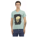 Trussardi Action Green Cotton Men T-Shirt Trussardi Action Gray