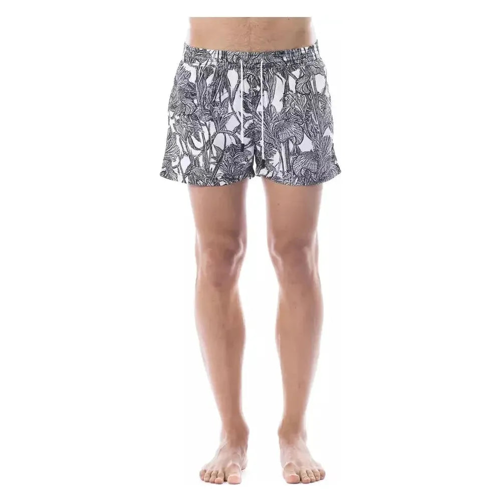 Roberto Cavalli Sport Black Polyester Men's Swim Trunk RO-13750-IT48 | M
