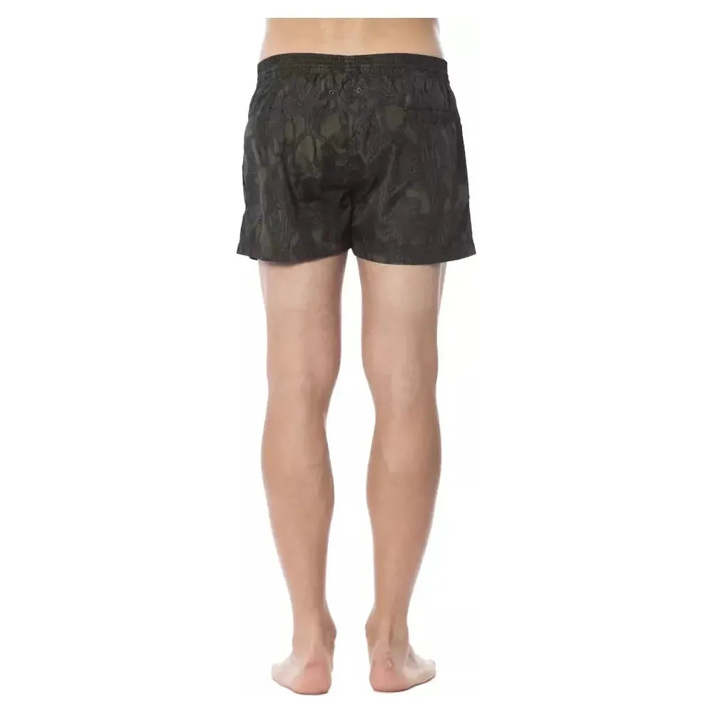 Roberto Cavalli Sport Army Polyester Men Swimwear RO-13748-IT46 | S