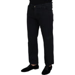 John Galliano Black Cotton Back Buckle Casual Denim Jeans PAN72965-44