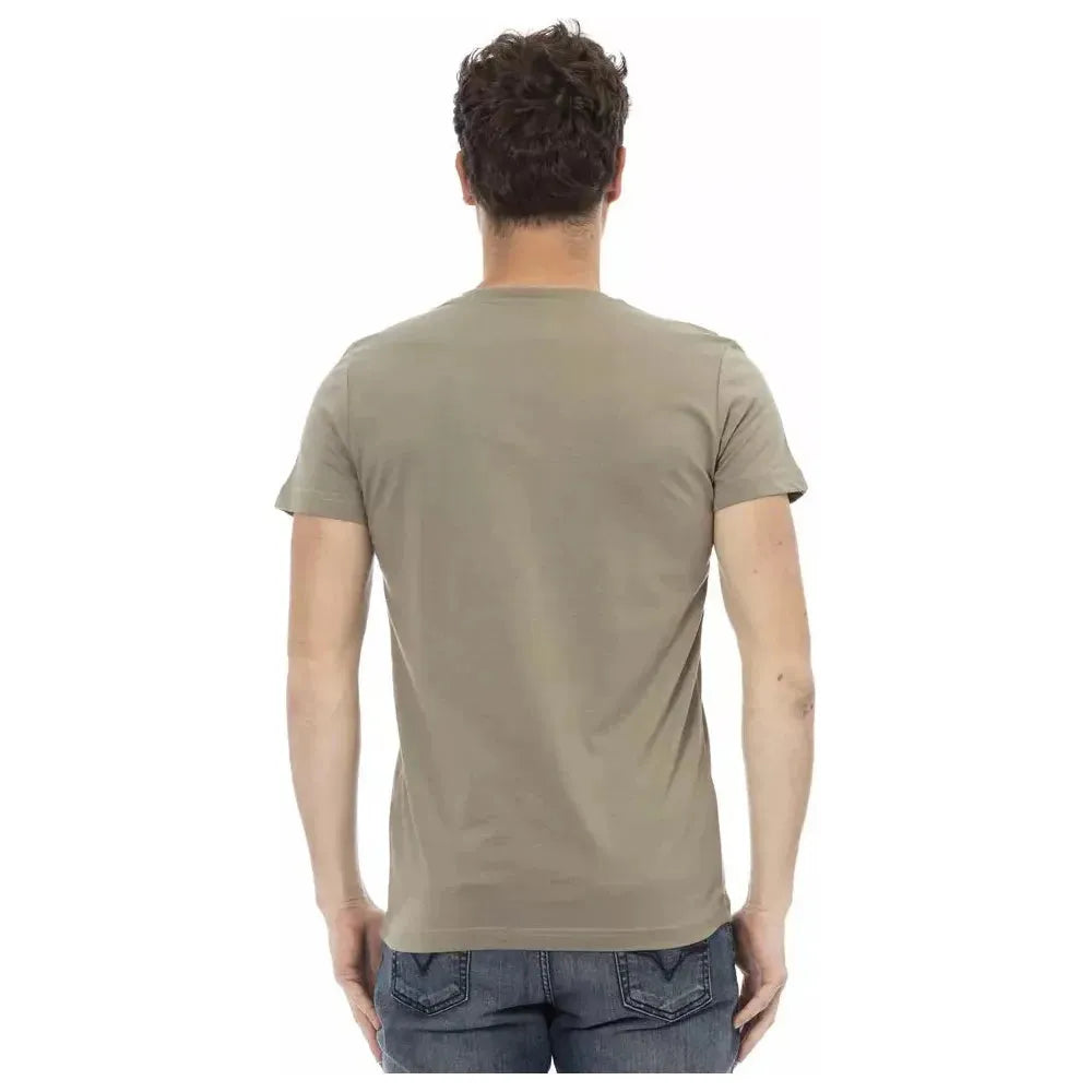 Trussardi Action Brown Cotton Men T-Shirt TR-22825-L