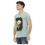 Trussardi Action Green Cotton Men T-Shirt Trussardi Action Gray